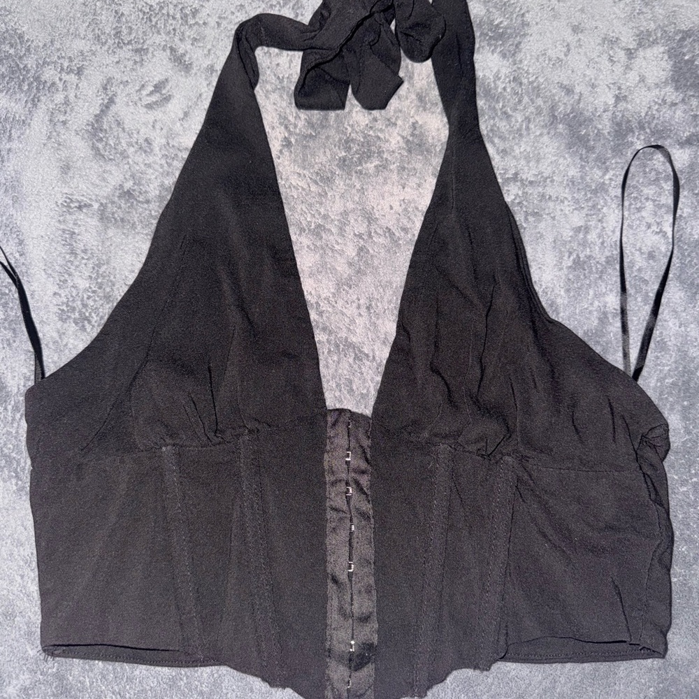 Princess Polly Black Halter Top